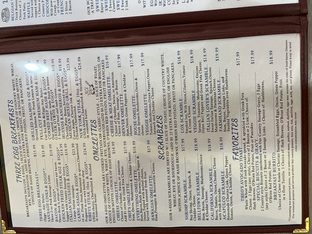 Redmond Ridge Cafe Menu Page 2